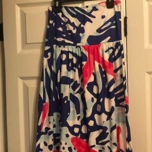 Lilly Pulitzer Print Beach Coverup Strapless Dress
